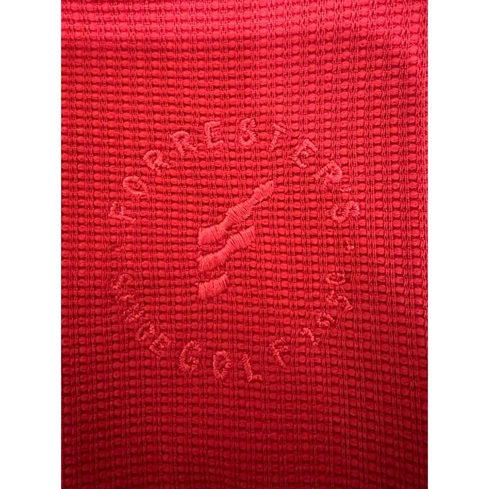 Forrester's Golf Pullover Men XXL Red Excellent Vintage 1/4 Zip Waffle Knit